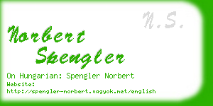 norbert spengler business card